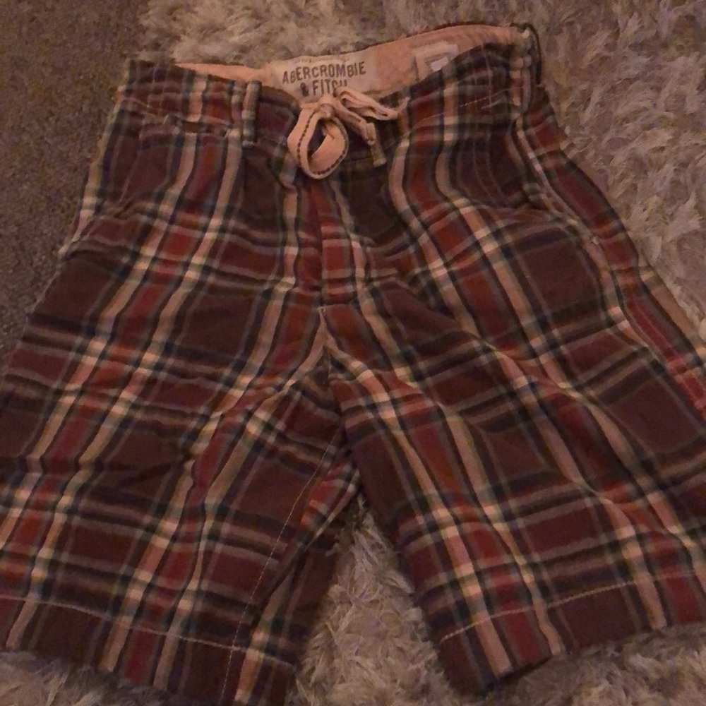 A pair of plaid shorts for men